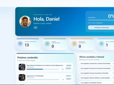 Screenshot of NEXO LMS