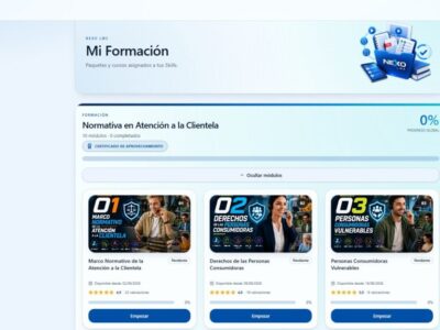 Screenshot of NEXO LMS