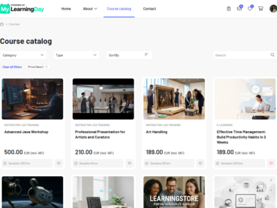 Screenshot of MyLearningDay