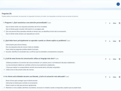 Screenshot of NEXO LMS