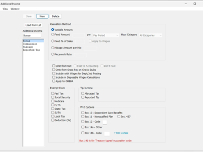 Screenshot of CheckMark Payroll Software