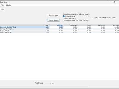 Screenshot of CheckMark Payroll Software