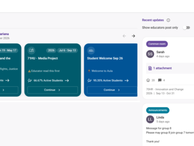 Screenshot of Aula Education