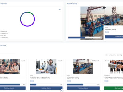 Screenshot of SkyPrep LMS