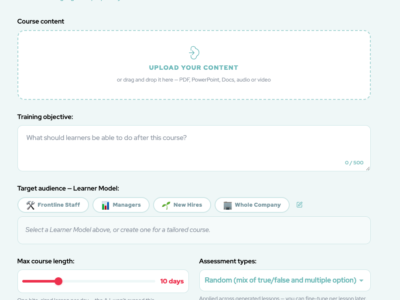 Screenshot of zick learn